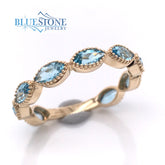 14 Karat Yellow Gold Topaz Ring